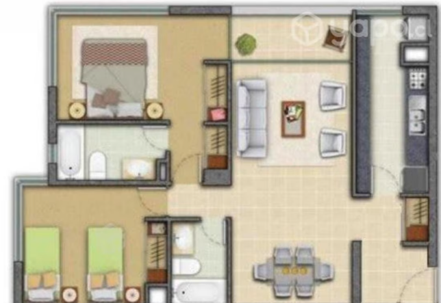 Departamentos en Iquique | Brisas del Sur I 2 Domitorios Vista al Mar 72m2