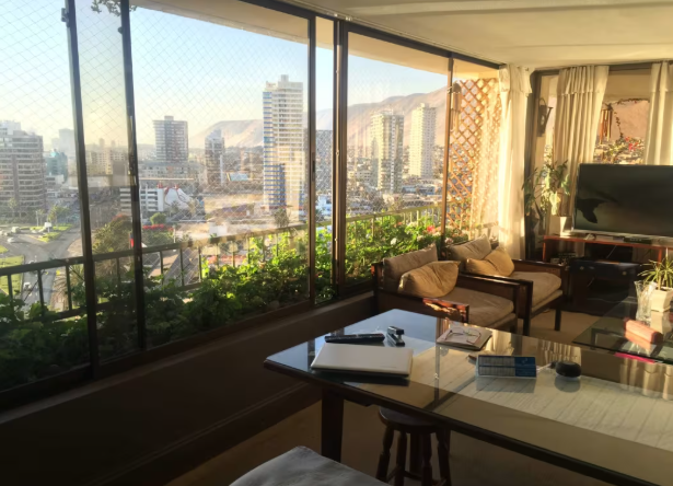 Arriendos Amueblados en Iquique | Cond Las Antillas 3 Dorm 2 Baños Vista al Mar Gran Terraza